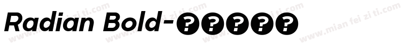 Radian Bold字体转换